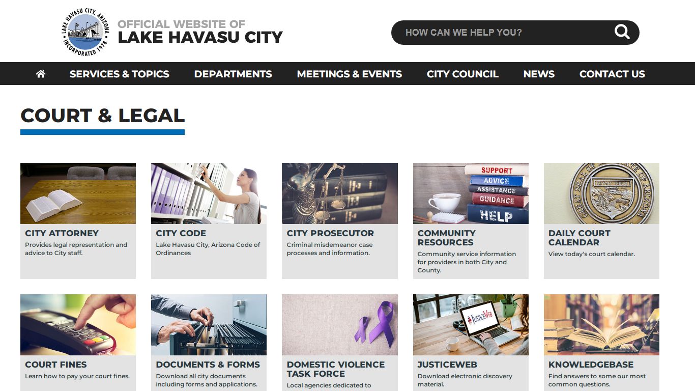COURT & LEGAL - Lake Havasu City, Arizona